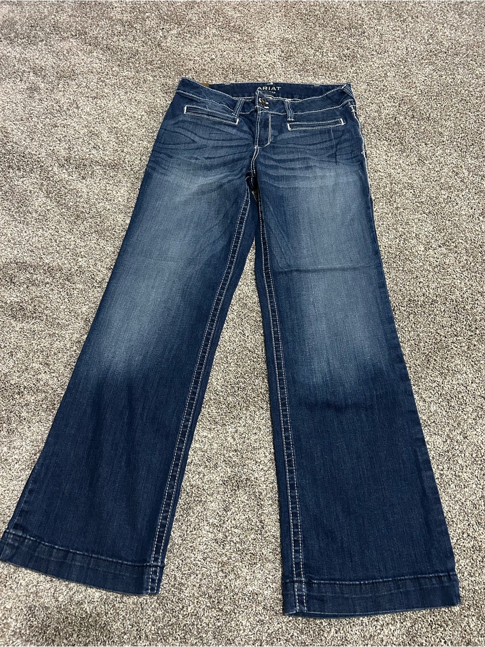 Ariat Women's Wide Leg Jeans in Indigo Blue Wash
